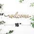 Zhuper Wood Welcome Sign for Wreath Decor Wood Script Home Gallery Wall Sign Wall Art Unfinished Rustic Word Front Door Porch Entryway Decoration DIY Craft 16"x3.8"