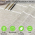 Home Brilliant Faux Linen Tablecloth Rectangular Table Cloth for Rectangle Tables 6 Foot for Kitchen Dinning Striped Tabletop Decoration (52 x 72 Inch, Light Linen)