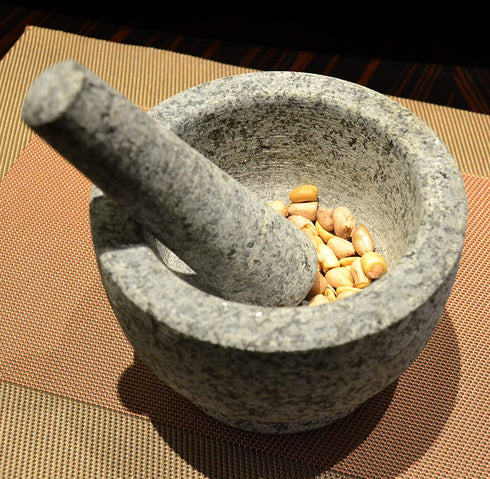 Nice2Mitu Granite Pestle only Replacement - Pestle only Stone Unpolished Heavy Granite Large Capacity Spice Grinder 6.5"(Not Included Mortar)