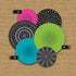 Chalkboard Brights Hanging Paper Fans