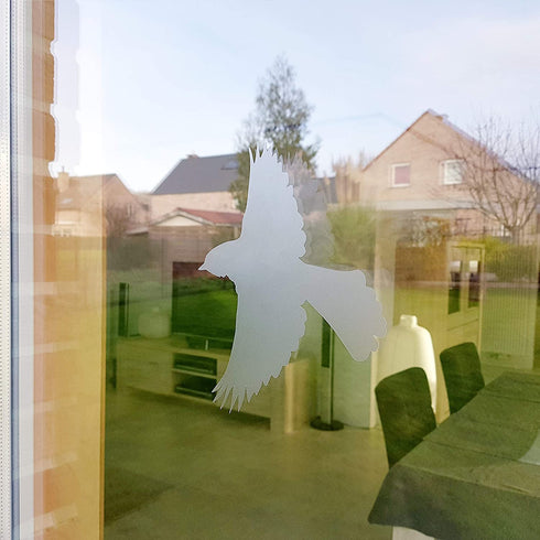 Anti-Collision Stickers to Prevent Bird Strikes on Window Glass - Set of 20 Silhouettes - Color: Translucent/Dusted - Window Clings Decals - Birds Prevention Deflectors Reflectors