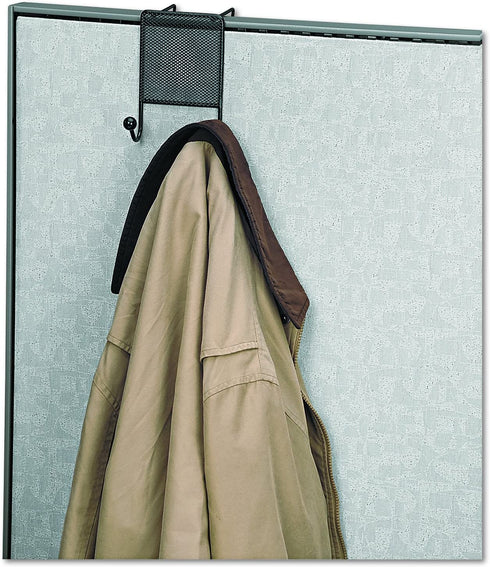 Fellowes Mesh Partition Additions Double Coat Hook, Black (75903)