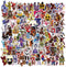 100pcs Five Nights at Freddy's Vinyl Skateboard Guitar Travel Case Sticker Door Laptop Luggage Car Bike Bicycle Stickers (Five Nights at Freddy's)