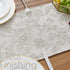 JINCHAN Table Runner Table Cloth Linen Textured Table Runner 72 Inch Floral Pattern Decorative Burlap Table Cover Botanic Printed Design Rustic Handcrafted Flax Tablecloth 1 Panel Sage on Beige