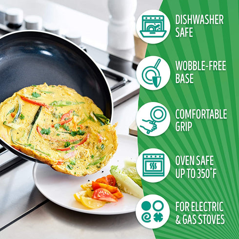 GreenLife Soft Grip Diamond Healthy Ceramic Nonstick 11" Griddle Pan, PFAS-Free, Dishwasher Safe, Black