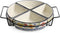 Gibson Elite Hand-Painted Dinnerware Set, 4-Section Tidbit Dish w/Metal Rack, Luxembourg