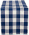 DII Buffalo Check Collection, Classic Farmhouse Table Runner, 14x108, Navy & Cream