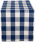 DII Buffalo Check Collection, Classic Farmhouse Table Runner, 14x108, Navy & Cream