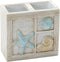 Zenna Home Toothbrush Holder Seaside Serenity Bath Accessories, Teal/Ivory