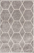 Unique Loom Trellis Frieze Collection Area Rug-Modern Morroccan Inspired Geometric Lattice Design, 2 x 3 ft, Light Gray/Ivory