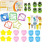 Sandwich Cutters for Kids, Mini Forks, Vegetable Cutter Set, Muffin cups (35 Piece Set) Fun and Cute Shaped Cookie Cutter or Bread Cutter - Large Food Cutter Set for Kids Lunch Boxes