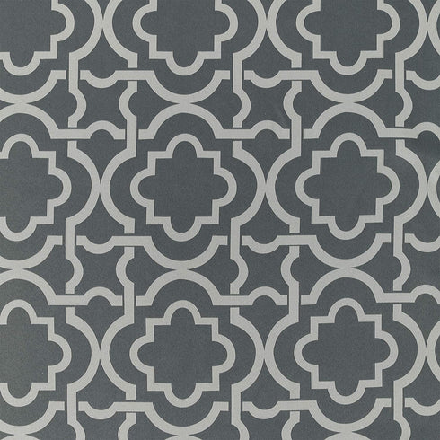 Sun Zero Barnett Trellis Blackout Grommet Curtain Panel, 40 in x 84, Gray