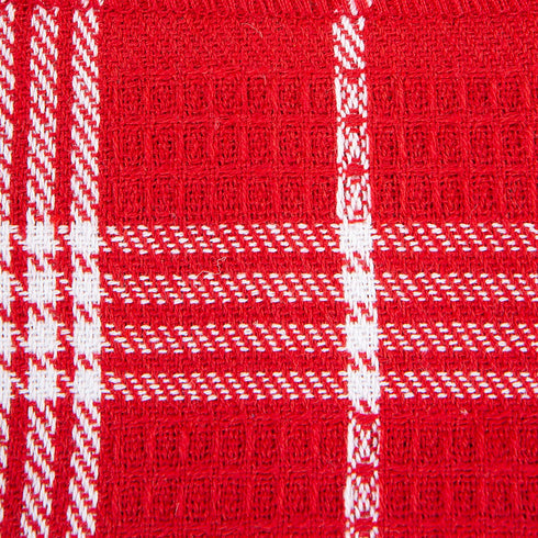 DII Waffle Weave Kitchen Collection, 100% Cotton, Kitchen Set, Red 8 Piece