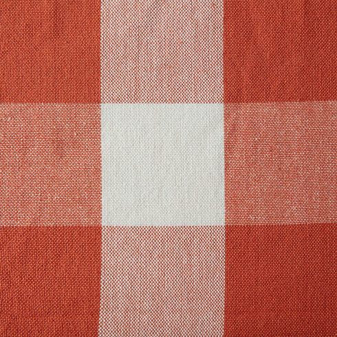 DII Buffalo Check Collection, Classic Farmhouse Tablecloth, Tablecloth, 70" Round, Vintage Red