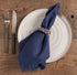 KAF Home Chateau Easy-Care Cloth Dinner Napkins - Set of 12 Oversized (20 x 20 inches) - Navy Blue