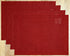 D'Moksha Homes Linen Placemats - 14 x 19 Inch Divine Red Placemats Set of 4 - Divine Red, Classic Hemmed Cloth Placemats, Machine Washable, Table Mats for Spring Summer Easter Mother's Day