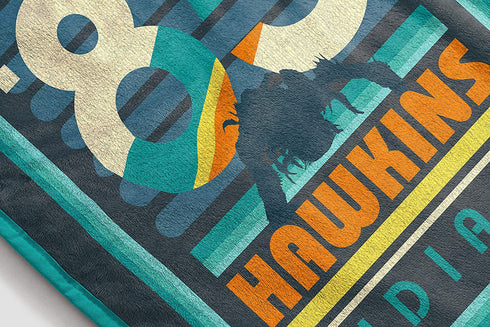 Jay Franco Stranger Things Hawkins 85 Throw Blanket - Measures 46 x 60 Inches, Kids Bedding - Fade Resistant Super Soft Fleece (Official Netflix Product)