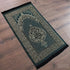 DeluxeRugs Muslim Prayer Rug, Islamic Turkish Prayer Rugs, Prayer Mats for Women and Men, Praying Rugs Islam, Great Ramadan Gifts for Muslims (Dark Green)