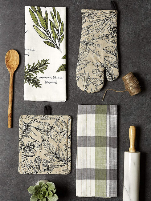 DII Fresh Herbs Collection Kitchen Set, 4 Piece