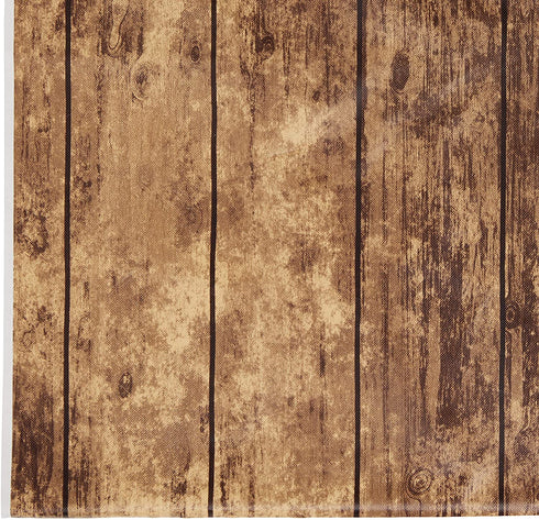 Creative Converting TABLECOVER PL 54" X 108" AOP BROWN Wood Grain Design Plastic Tablecloth, 54 x 108, Multicolor