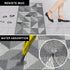 iOhouze Indoor Outdoor Doormat, 32" x 20" Non-Slip Grey Outdoor Rug, Absorbent Resist Dirt Front Back Door Mat, Low Profile, Machine Washable, Welcome Mat for Entryway, Patio (Grey Magic Geome)