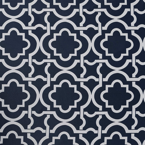 Sun Zero Barnett Trellis Blackout Grommet Curtain Panel, 40 in x 63, Navy Blue