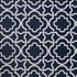 Sun Zero Barnett Trellis Blackout Grommet Curtain Panel, 40 in x 63, Navy Blue