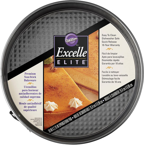 Wilton Excelle Elite Non-Stick Springform Pan 10-Inch, Steel