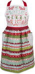 DII Holiday Collection Skirted Apron, One Size, Whisk You A Merry Christmas