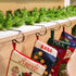 Elf Logic - 4 Pack Christmas Stocking Holder - Large Elegant, Adjustable, Metal Stocking Hook - Low Profile Christmas Fireplace Hooks/Mantle Clips for Mantles Between 3 and 5 inches. (4 Pack)