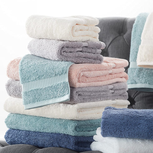 Amazon Brand Pinzon Organic Cotton Hand Towels, Set of 6, Ivory