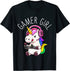 Gamer Girl Unicorn Gaming Cute Video Game Gift Women Girls T-Shirt