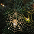 24K Gold Plated Crystal Studded Spider on Web Hanging Ornaments for Christmas Tree, Christmas Spider Miracle Traditions, Decor - The Tradition of Tinsel Legend Spider on Web Ornament