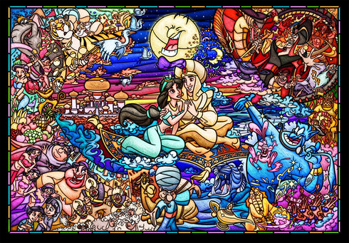 Tenyo Dsg-500-474 Aladdin Story Stained Art Clear Jigsaw Puzzle (500Piece) Jigsaw Puzzle