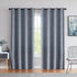 Navy Solid Moderate Blackout Curtain Heavy Linen Texture Room Darkening Window Treatment for Bedroom Noise Reducing Drapes 8 Grommets Top for Living Room with Gray Liner Navy Blue 50" x 63", 1 Piece