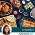 Rachael Ray Solid Glaze Ceramics Egg Tray/Holder, 12 Cup, Teal