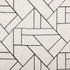Archaeo Fragmented Geometric Embroidery Mid-Century Modern Natural Linen Blend Curtain, 50" x 84", Black/Linen