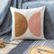 VANNCIO Modern Boho Throw Pillow Cover, Simple Textured Neutral Accent Pillowcase, Decorative Woven Cushion Sham for Bed Couch Sofa, 18x18 inches, 1 PC(Brown Pink)