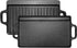 Cast Iron Griddle Plate 13 x 8 inch | Reversible Cast Iron Grill / Griddle Pan | Double Sided Stove Top Griddle On Single Burner | Pre-Seasoned Small Cast Iron Griddle 1 Piece