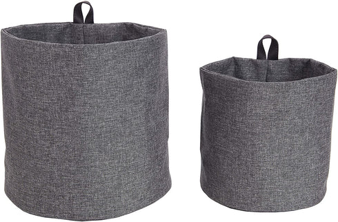 Bigso Soft Around Hanging Storage Basket/Hamper, Large, Grey