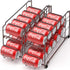 2 Pack - Stackable Beverage Soda Can Dispenser Organizer Rack, Bronze