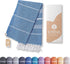 LAODIS Turkish Beach Towel 39 x 71 Quick Dry Sand Free Lightweight Large Oversized Beach Towel Turkish Towels for Camping Yoga Gym Pool Travel - Blue