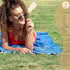 LAODIS Turkish Beach Towel 39 x 71 Quick Dry Sand Free Lightweight Large Oversized Beach Towel Turkish Towels for Camping Yoga Gym Pool Travel - Blue