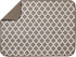S&T INC. Absorbent, Reversible XL Microfiber Dish Drying Mat for Kitchen, 18 Inch x 24 Inch, Taupe Trellis