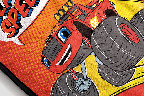 Jay Franco Blaze and The Monster Machines Off to The Races Throw Blanket - Measures 46 x 60 inches, Kids Bedding - Fade Resistant Super Soft Fleece (Official Blaze Product)