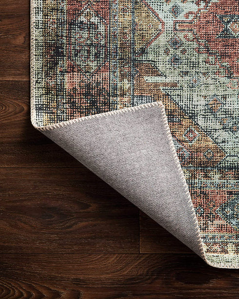Loloi II Skye Collection SKY-06 Apricot / Mist, Traditional 18" x 18" Sample