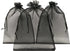 Ankirol 100pcs Sheer Organza Favor Bags 8 X 12" Large Organza Drawstring Bags (black)