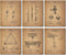 Billiards Patent Wall Art Prints - Set of 6 Vintage Pool Historical Photos