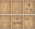 Billiards Patent Wall Art Prints - Set of 6 Vintage Pool Historical Photos