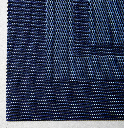 DII PVC Tabletop Collection Woven Indoor/Outdoor, Placemat Set, 13x17.25, Nautical Blue, 6 Piece